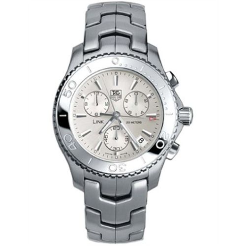 TAG Heuer Link Quartz Chronograph 1/10th Stainless Steel / Sivler